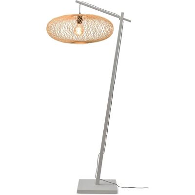 Good & Mojo Bambus Stehlampe - Natur/Weiß - Modernes Design Good & Mojo Bambus Stehlampe - Natur/Weiß - Modernes Design