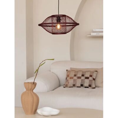 Bambulampa i burgundfärg - E27, dimbar, IP20 Bambulampa i burgundfärg - E27, dimbar, IP20