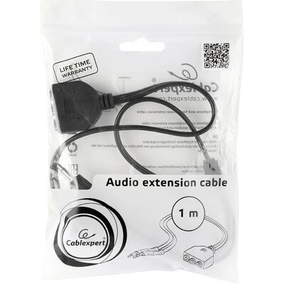 Câble audio Gembird CC-MIC-1 - 1m - Noir Câble audio Gembird CC-MIC-1 - 1m - Noir