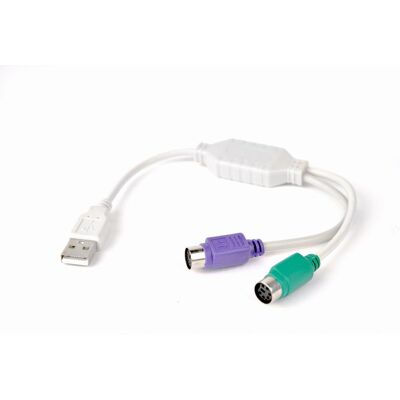 Gembird UAPS12 Convertitore USB a PS/2 Bianco Gembird UAPS12 Convertitore USB a PS/2 Bianco