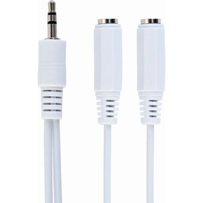 Gembird CCA-415W Blanc - Adaptateur audio - 3,5mm Stéréo - 10cm - Publicité Gembird CCA-415W Blanc - Adaptateur audio - 3,5mm Stéréo - 10cm - Publicité