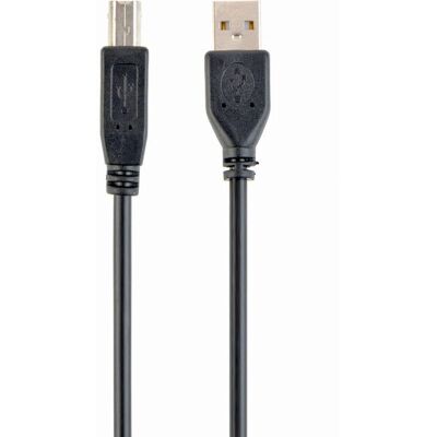 Câble USB 2.0 A/B Gembird - 4,5 m - Formé - Noir - Câble USB - Publicité Câble USB 2.0 A/B Gembird - 4,5 m - Formé - Noir - Câble USB - Publicité