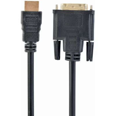Gembird 1,8m HDMI DVI Kabel - Männlich zu Männlich - Schwarz Gembird 1,8m HDMI DVI Kabel - Männlich zu Männlich - Schwarz