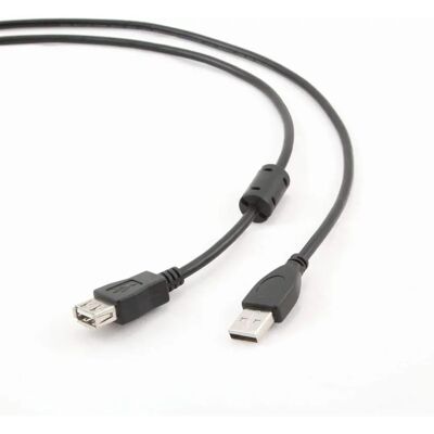 Câble d'extension USB 2.0 Gembird 4,5m - Câble USB avec noyau en ferrite Câble d'extension USB 2.0 Gembird 4,5m - Câble USB avec noyau en ferrite
