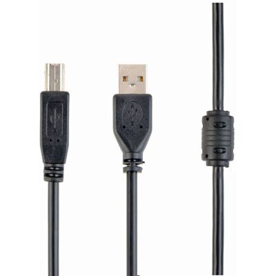Gembird 3m USB 2.0 A/B M USB Kabel - Schwarz Gembird 3m USB 2.0 A/B M USB Kabel - Schwarz