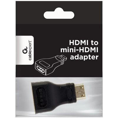 Gembird Mini HDMI auf HDMI Adapter - Schwarz Gembird Mini HDMI auf HDMI Adapter - Schwarz