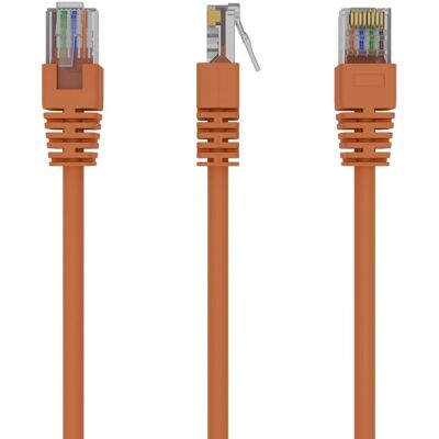 Câble réseau UTP Cat5e Orange 0,5m Gembird - Publicité Câble réseau UTP Cat5e Orange 0,5m Gembird - Publicité