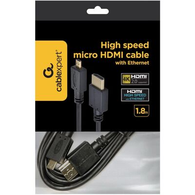 Cavo HDMI a Micro HDMI Gembird 1,8m - Nero Cavo HDMI a Micro HDMI Gembird 1,8m - Nero