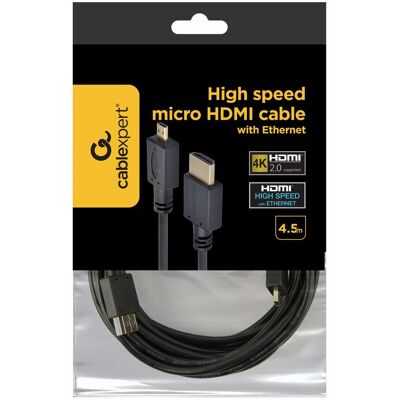 Gembird 4,5m HDMI Micro HDMI Kábel - Fekete Gembird 4,5m HDMI Micro HDMI Kábel - Fekete
