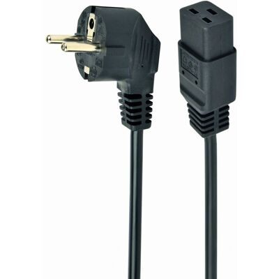 Cordon d'alimentation C19 Gembird - Noir 1,8m Type F UE - Publicité Cordon d'alimentation C19 Gembird - Noir 1,8m Type F UE - Publicité