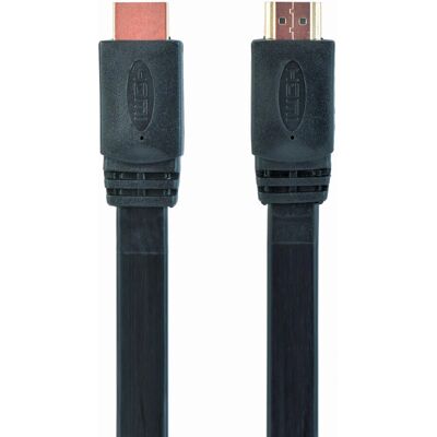 Gembird CC-HDMI4F-1M Câble HDMI - 4K, Plat, Noir Gembird CC-HDMI4F-1M Câble HDMI - 4K, Plat, Noir