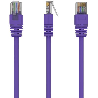 Câble réseau non blindé Gembird Modèle PP12-0.25M/V Violet - Publicité Câble réseau non blindé Gembird Modèle PP12-0.25M/V Violet - Publicité