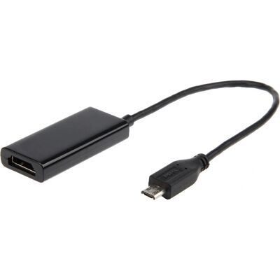 Gembird A-MHL-003 Micro-USB zu HDMI Adapter - Schwarz Gembird A-MHL-003 Micro-USB zu HDMI Adapter - Schwarz