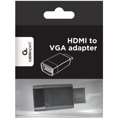 Gembird A-HDMI-VGA-001 Adaptador de Cabo - Preto Gembird A-HDMI-VGA-001 Adaptador de Cabo - Preto