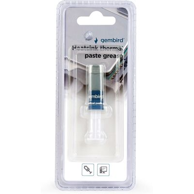 Gembird Wärmeleitpaste - 1,5g Grau - Kühlerpaste Gembird Wärmeleitpaste - 1,5g Grau - Kühlerpaste