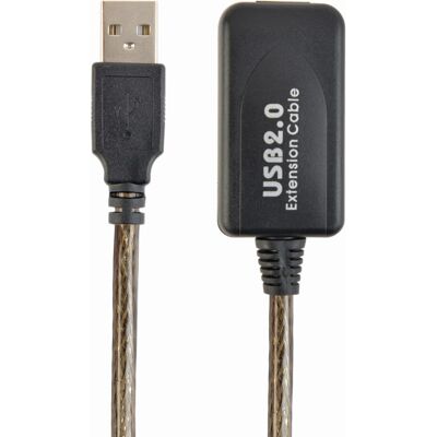 Επεκτατικό καλώδιο USB Gembird - 5m Μαύρο USB 2.0 Επεκτατικό καλώδιο USB Gembird - 5m Μαύρο USB 2.0