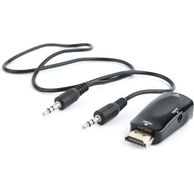 Adattatore HDMI a VGA Gembird A-HDMI-VGA-02 - Nero Adattatore HDMI a VGA Gembird A-HDMI-VGA-02 - Nero