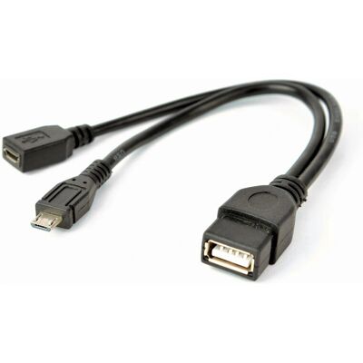 Gembird A-OTG-AFBM-04 Micro-USB to USB-A Kaapeli - 15cm - Musta Gembird A-OTG-AFBM-04 Micro-USB to USB-A Kaapeli - 15cm - Musta