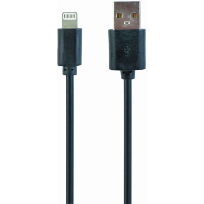 Cavo Lightning Gembird CC-USB2-AMLM-1M - 1m - Nero - USB A a Lightning Cavo Lightning Gembird CC-USB2-AMLM-1M - 1m - Nero - USB A a Lightning