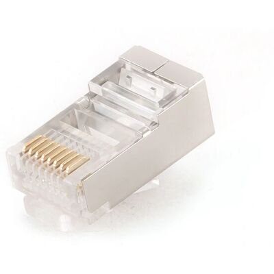 Connettore RJ45 schermato Cat6 Gembird - 50 pz Connettore RJ45 schermato Cat6 Gembird - 50 pz