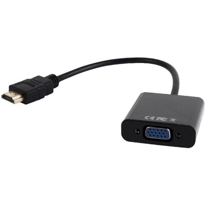 Adaptor cablu video Gembird A-HDMI-VGA-03 - 15cm - Negru Adaptor cablu video Gembird A-HDMI-VGA-03 - 15cm - Negru