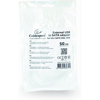 Adaptateur USB vers SATA Gembird A-USATA-01 pour SSD/DVD SATA mince - Publicité Adaptateur USB vers SATA Gembird A-USATA-01 pour SSD/DVD SATA mince - Publicité