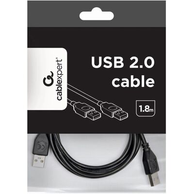Gembird CCP-USB2-AMAM-6 USB-kábel - Fekete 1,8m - USB 2.0 Gembird CCP-USB2-AMAM-6 USB-kábel - Fekete 1,8m - USB 2.0