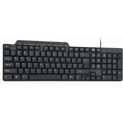 Gembird KB-UM-104 USB Compact Multimediatoetsenbord Gembird KB-UM-104 USB Compact Multimediatoetsenbord