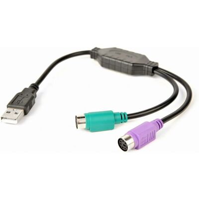 Gembird UAPS12-BK Adaptateur USB vers PS/2 - 0,3m Multicolore Gembird UAPS12-BK Adaptateur USB vers PS/2 - 0,3m Multicolore