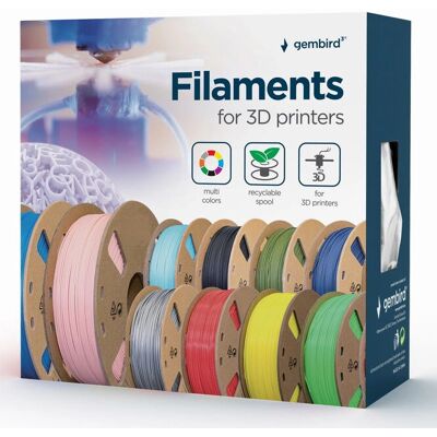 Filament de imprimare 3D Gembird - Galben fluorescent - 1kg Filament de imprimare 3D Gembird - Galben fluorescent - 1kg