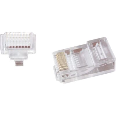 Conector de cablu Gembird LC-PTU-01/10 - UTP 8P8C, transparent Conector de cablu Gembird LC-PTU-01/10 - UTP 8P8C, transparent