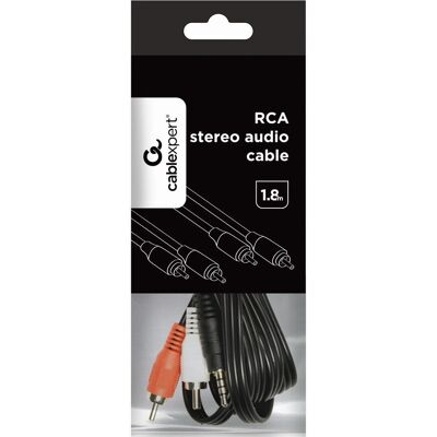 Cablexpert CCA-2R2R-6 Audiokabel - 1,8 m - Schwarz - RCA Cablexpert CCA-2R2R-6 Audiokabel - 1,8 m - Schwarz - RCA