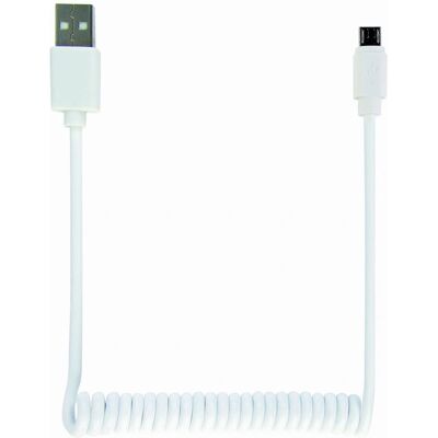 Kabel USB Gembird - 1,8 m Spiral Biały USB 2.0 Micro-B Kabel USB Gembird - 1,8 m Spiral Biały USB 2.0 Micro-B