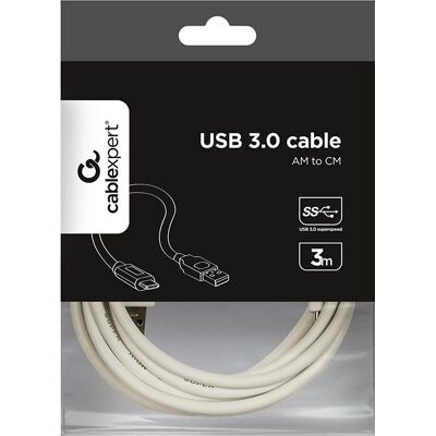 Cablexpert Kabel 3m USB A to USB C Weiß - USB Kabel Cablexpert Kabel 3m USB A to USB C Weiß - USB Kabel