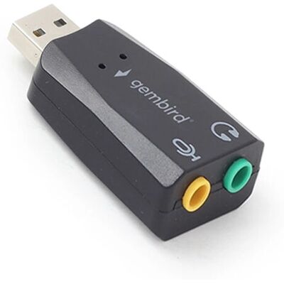 Gembird sztereó USB hangkártya - 3,5mm - Fekete Gembird sztereó USB hangkártya - 3,5mm - Fekete