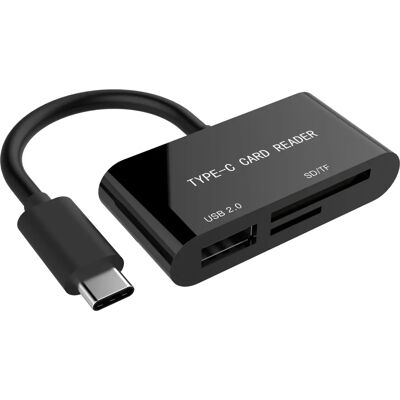 Gembird UHB-CR3-02 Kártyaolvasó - USB 3.2 Type-C Fekete Gembird UHB-CR3-02 Kártyaolvasó - USB 3.2 Type-C Fekete