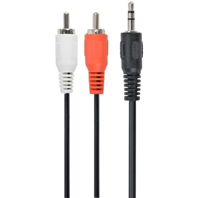 Câble audio noir Gembird CCAB-458 1,5m RCA & 3.5mm - Publicité Câble audio noir Gembird CCAB-458 1,5m RCA & 3.5mm - Publicité