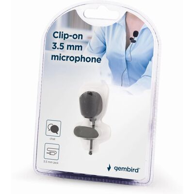 Gembird MIC-C-01 Clip-Mikrofon - Schwarz - Mikrofon Gembird MIC-C-01 Clip-Mikrofon - Schwarz - Mikrofon