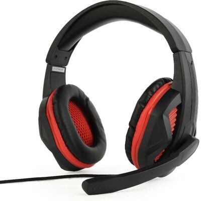 Gembird GHS-03 - Matt Schwarz/Rot Gembird GHS-03 - Matt Schwarz/Rot