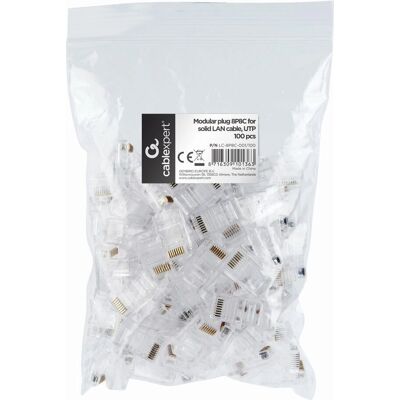 Gembird LC-8P8C-001/100 RJ45 Stecker - 100 Stück Gembird LC-8P8C-001/100 RJ45 Stecker - 100 Stück