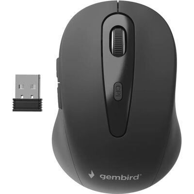 Gembird MUSW-6B-01 Vezeték nélküli egér - Optikai, 4 gombbal, 1600 DPI Gembird MUSW-6B-01 Vezeték nélküli egér - Optikai, 4 gombbal, 1600 DPI