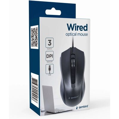 Souris Gembird MUS-3B-01 Ambidextre USB Optique 1000 DPI Souris Gembird MUS-3B-01 Ambidextre USB Optique 1000 DPI