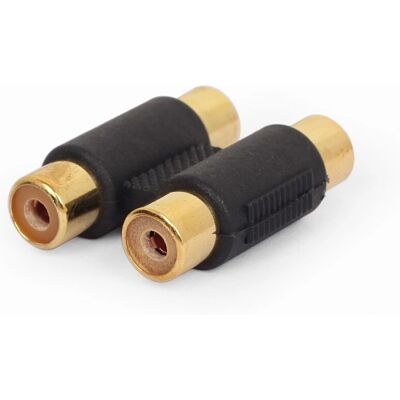 Gembird A-2RCAFF-01 Changeur de Genre de Câble - Noir - Adaptateur RCA Audio/Video Gembird A-2RCAFF-01 Changeur de Genre de Câble - Noir - Adaptateur RCA Audio/Video