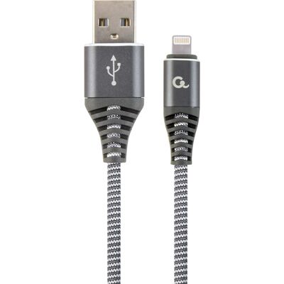 Cavo Lightning in cotone traspirante Gembird 1m - Grigio, Bianco Cavo Lightning in cotone traspirante Gembird 1m - Grigio, Bianco