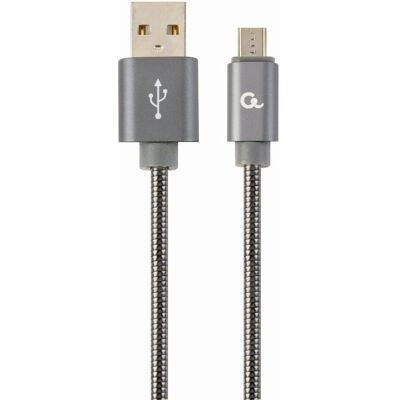 Gembird Micro-USB 2.0 Kabel - 1m, Grau, Metallisch - Daten & Laden Gembird Micro-USB 2.0 Kabel - 1m, Grau, Metallisch - Daten & Laden
