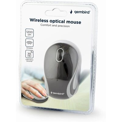 Gembird Wireless-Maus - 1200 DPI - Ambidextrous Gembird Wireless-Maus - 1200 DPI - Ambidextrous