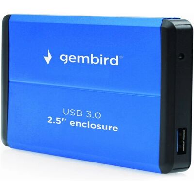 Boîtier de stockage Gembird EE2-U3S-2-B - 2,5 pouces, Bleu - Publicité Boîtier de stockage Gembird EE2-U3S-2-B - 2,5 pouces, Bleu - Publicité