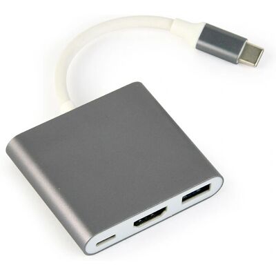 Gembird A-CM-HDMIF-02-SG USB-Grafikadapter - 4K - Grau Gembird A-CM-HDMIF-02-SG USB-Grafikadapter - 4K - Grau