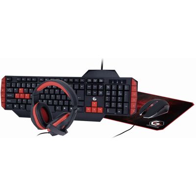 Gembird GGS-UMG4-02 Toetsenbord Muis Set - USB Gaming Zwart Gembird GGS-UMG4-02 Toetsenbord Muis Set - USB Gaming Zwart