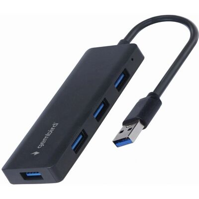Gembird UHB-U3P4-03 USB-Hub - 4 Ports, Schwarz Gembird UHB-U3P4-03 USB-Hub - 4 Ports, Schwarz